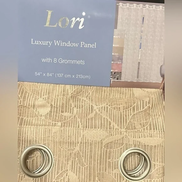 Curtains 1 panel of Linen Luxury window panel with 8 Grommets 54”x84” by Lori