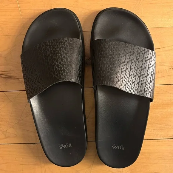 Hugo Boss mens slides monogram HG