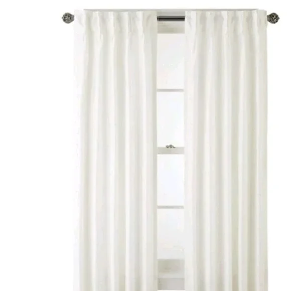 Pair package cream / white lined pinch pleat drapes / curtains