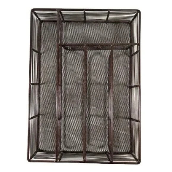 Bronze Mesh Kitchen Cabinet Drawer Cutlery Tray Utensil Storage Drawer Organizer