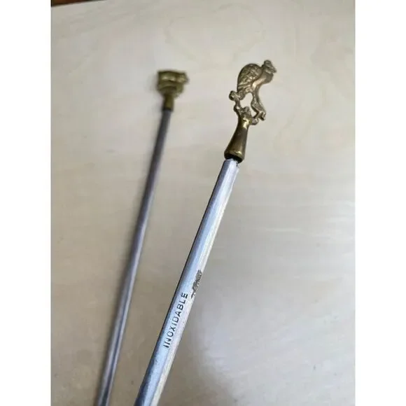 2 Tarzan Inox Turkey Shish Kabob Skewers Letter Opener Blades Stainless & Brass