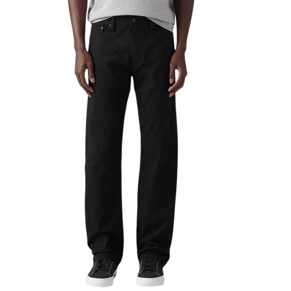 LEVI'S 513 BLACK SLIM STRAIGHT STRETCH JEANS 38X30