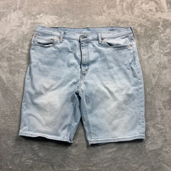 Levi's 541 Denim Shorts Mens W40 Light Wash Blue Slim Cut