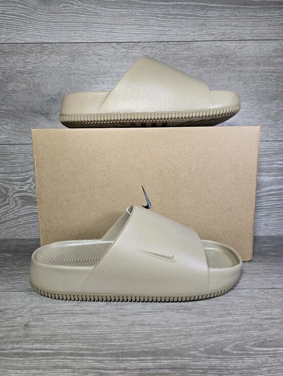 Nike Calm Slides Khaki Brown FD4116-201 New In Box - Select Size - Authentic