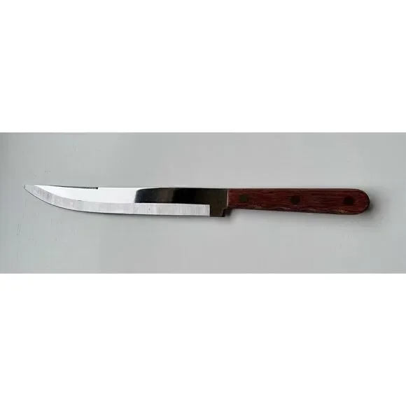 R. S. Stainless Vintage Wood Handle Chef's Knife, Made in Japan
