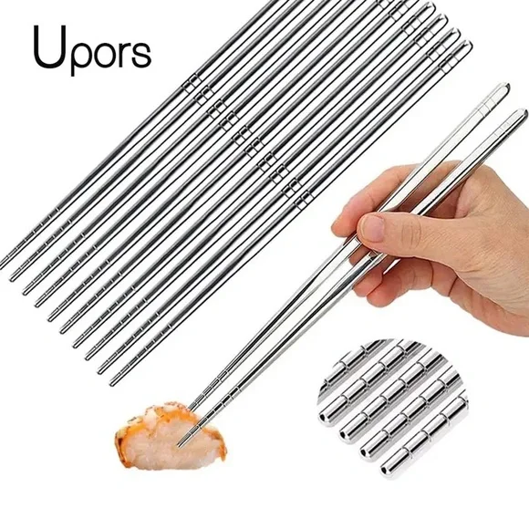 Stainless Steel 4 pairs Chopsticks