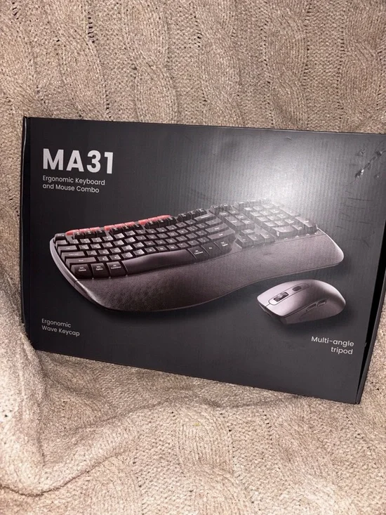 Sablute MA31 Ergonomic Wireless Keyboard & Mouse Combo • New in Box