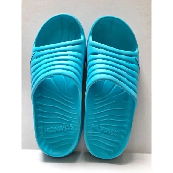 HOKA ONE ONE Ora Recovery Slides 2 EUC Mens 11 Gorpcore Recovery Cyan Blue