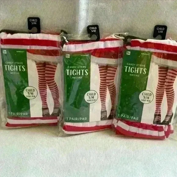 Kid’s Holiday Tights, 3 for $10, NIP, Size Small/Medium