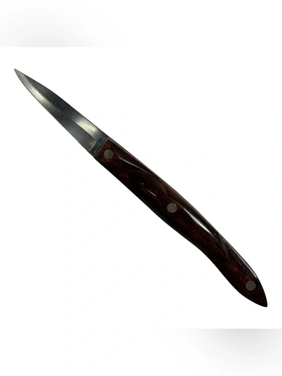 Vintage CUTCO #1720 Paring Knife Classic Brown Marbled Handle Made in USA