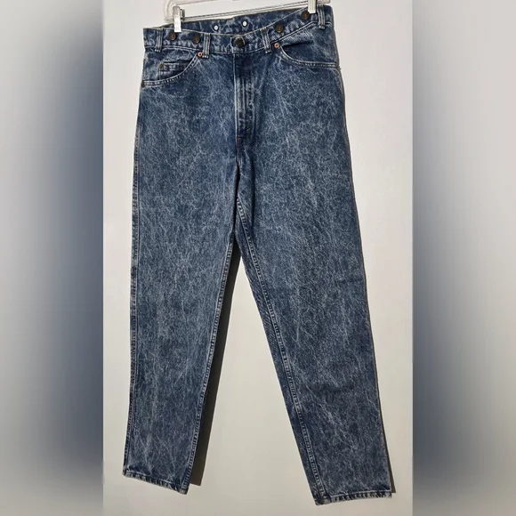 🏠 Vintage Levi's Orange Tab Acid Wash Denim Jeans Size 34X32. (40552 0209)