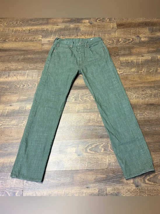 Levi’s 501 Jeans Mens 32x34 (32) White Oak Cone Denim Green Retro