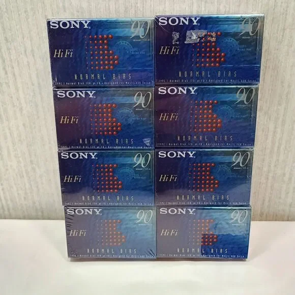 16 NEW SEALED Sony C-60HFB HiFi Blank Audio Cassette Tapes 60 Min. Normal Bias