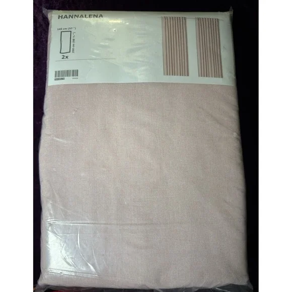 Ikea HANNALENA Curtains PINK Room Darkening 57x98 ½ 