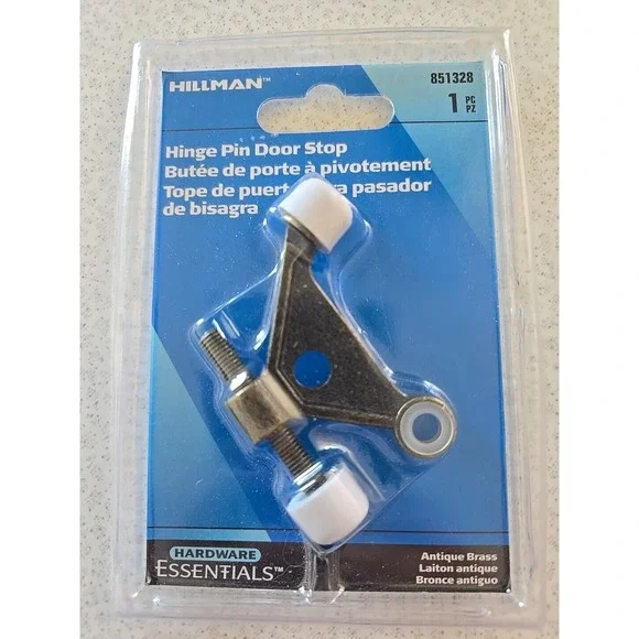 Hillman Hardware Essentials 851328 Hinge Pin Door‎ Stop Antique Brass