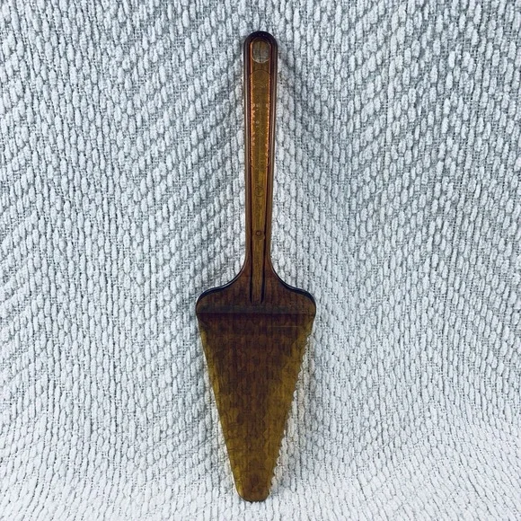 Vintage Ultratemp Amber Pie Cake Server #2119 Serrated‎ Robinson Knife Co USA