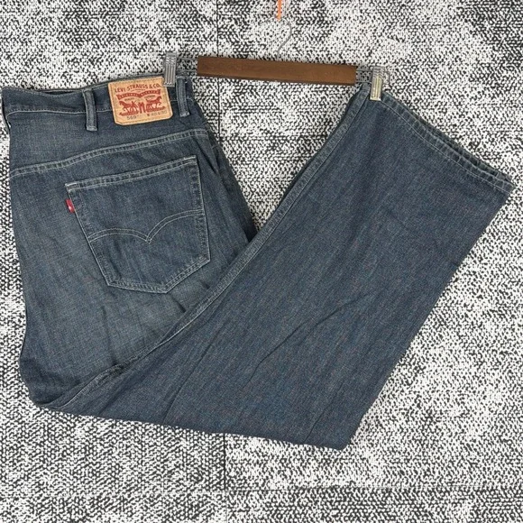 Levis 569 Straight Blue Jeans Mens 40 X‎ 30 (FITS 41 X 29) Cotton Denim Baggy