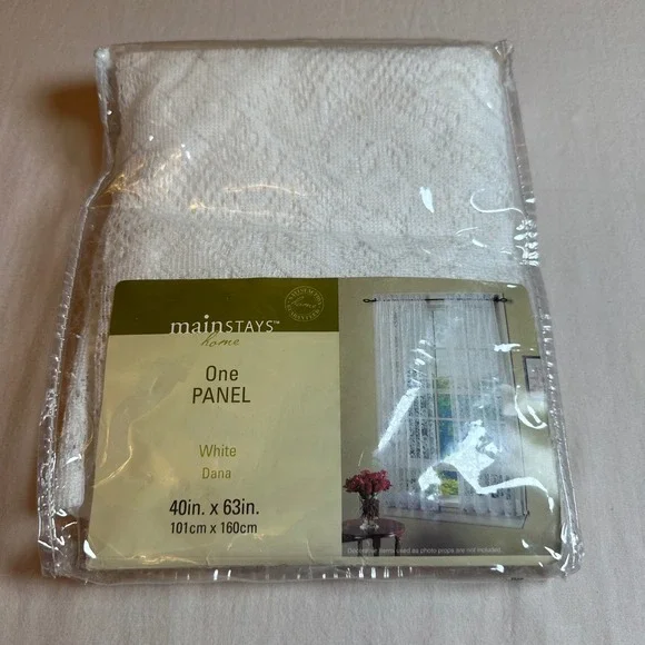 Mainstays Home Dana White Lace Curtain Panel 40