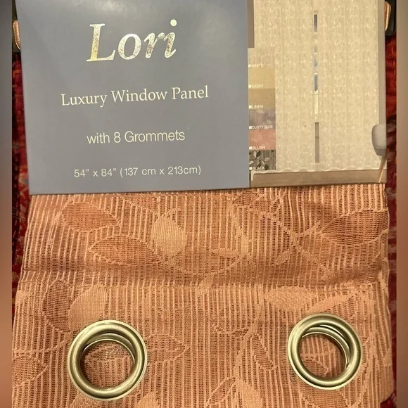 Pink Sheer Curtains Set of 2 panel 8 Grommets 54”x84”