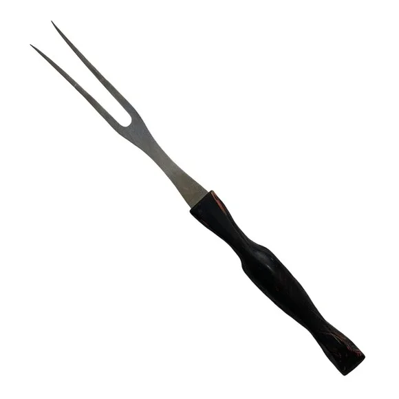 Cutco 2 Prong Carving‎ Turning Fork 1726 Orange Brown Swirl Marbled USA 12
