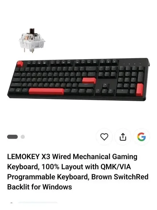 Lemokey 3X Pro Wireless Mechanical Keyboard Brown Switch Gaming Keyboard