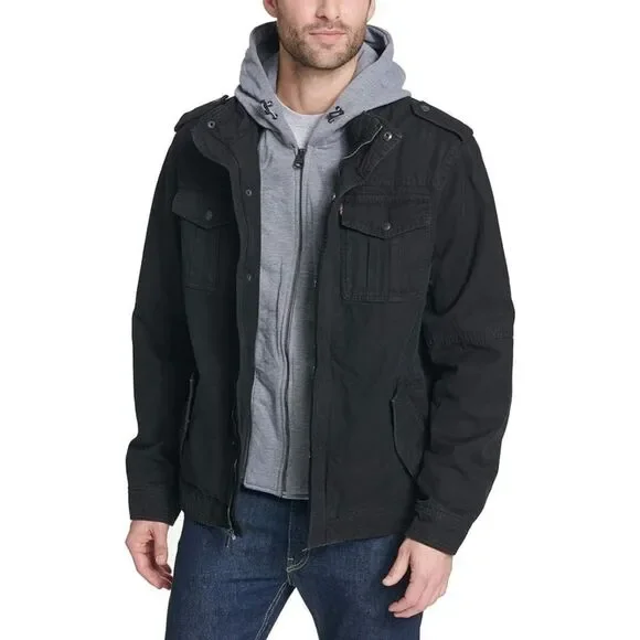 Levi’s Sherpa‎ Lined Denim Trucker Jean Jacket Black Medium