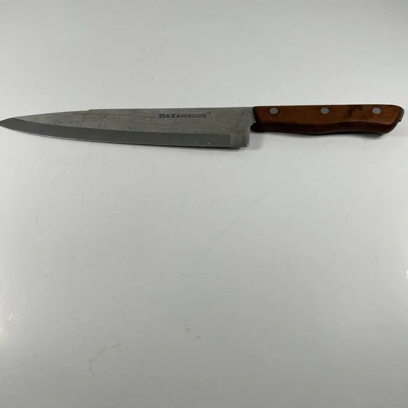 Vintage Maxamedge Butcher Knife‎ Kitchen Wooden Handle