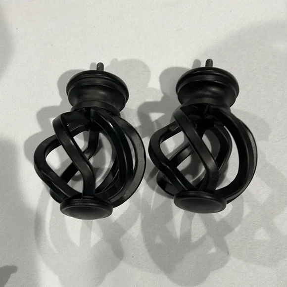 Curtain rod finials. Set of 2.