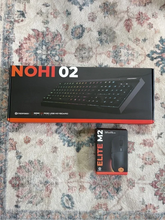 CyberPowerPC NOHI 02 RGB Keyboard + Elite M2 Mouse - Black with RGB