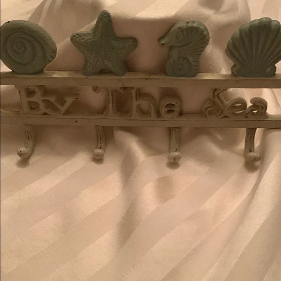 Cream and Teal Green “By The Sea” 🌊 Wall Hooks Decor