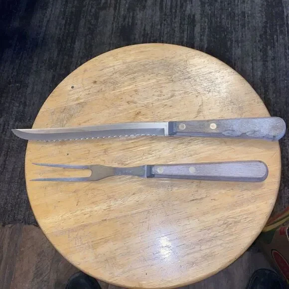 Heritage Stainless By Ka-Bar 2‎ PCs Carving Set 1714