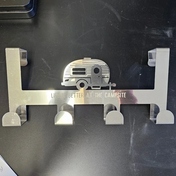 Metal Camper Trailer Over The Door Hook Hanger Life Is Better At The Campsite
