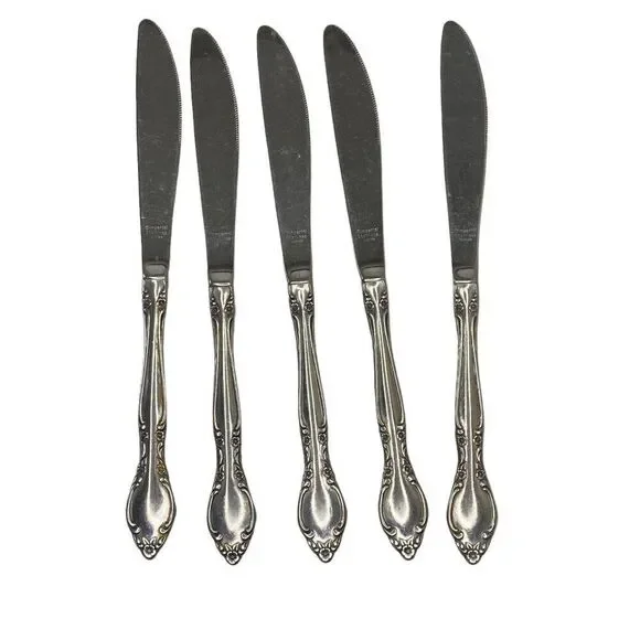 Vintage Imperial NORMANDY Stainless Flatware Knives 5 Pieces