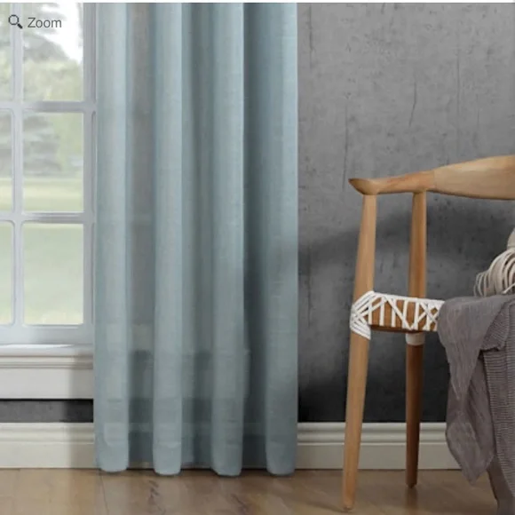 One Panel - Akari Dusty Blue Sheer Grommet Window Panel 84in.