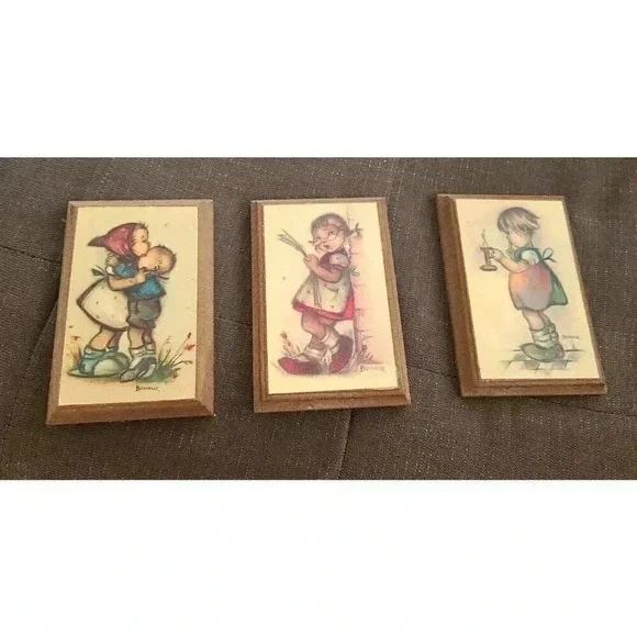 Vintage 1970s Bonnie children Hummel art‎ set of 3