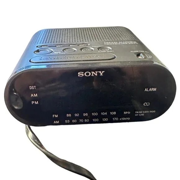 Sony 1990s Sony Dream Machine Alarm, AM/FM Radio Model ICF-218 Display 2545AB