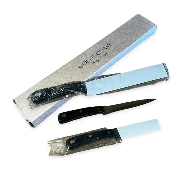 Gold Coast Sharp Kitchen Knife 3 Piece Gift‎ Set 000JE5 in Box