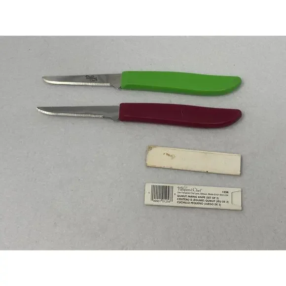 Set of 2 The Pampered‎ Chef Quikut Paring Knife 2.5
