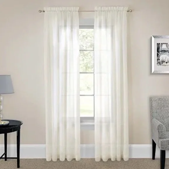 Two sheer window panels