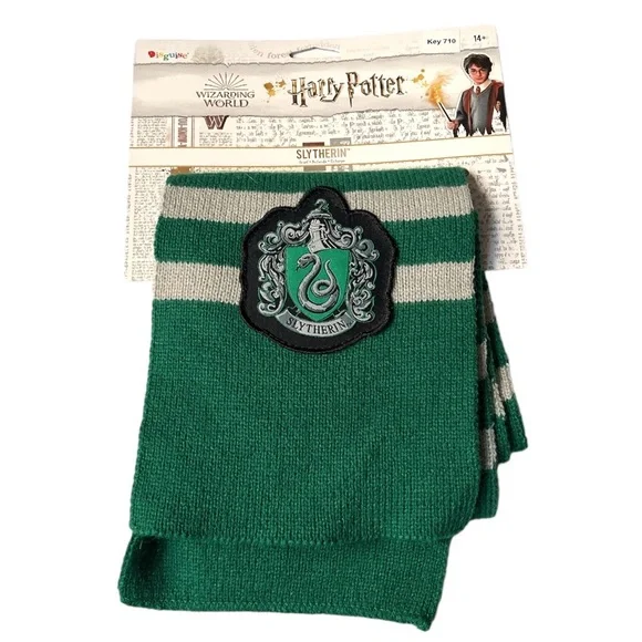 Harry Potter Slytherin Scarf Green Gray One Size Fits Most