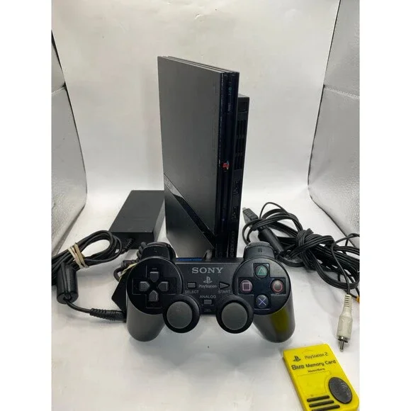 Playstation 2 PS2 Slim Console With Sony Memory Card & Sony Controller complete