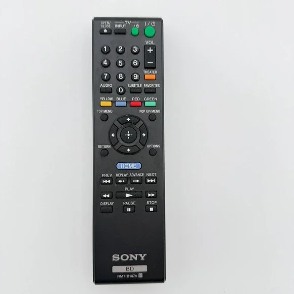 Sony RMT-B107A OEM Blu-Ray Player Remote Control Tested Genuine