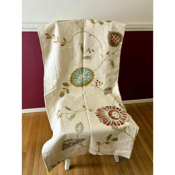 Pottery Barn Margaritte Crewel‎ Curtain Panel 50