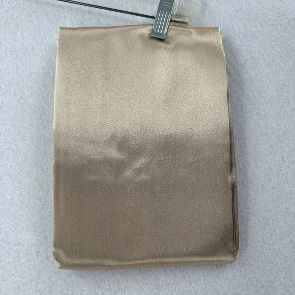 Light Filtering Smooth Satin Rod Pocket Curtain Panel Champagne Gold 40