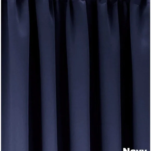 Mainstay room darkening navy curtain 1 piece curtain size 54” x 54 inches New