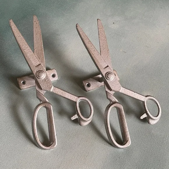 Metal Scissor Shears Coat Hooks