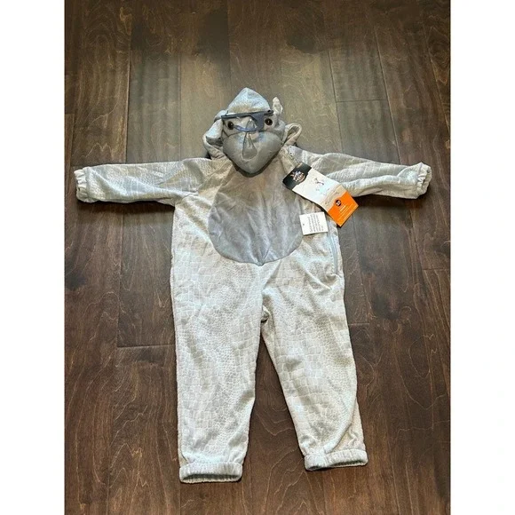 NWT 18-24 M Hyde & Eek Toddler‎ Unisex Plush Rhino Halloween Costume