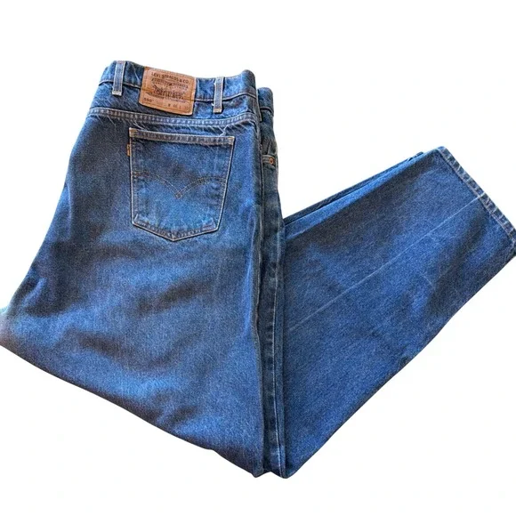 Levi's Jeans Men VTG 46x30 Blue 550 Relaxed Fit Tapered Leg Orange Tab Denim