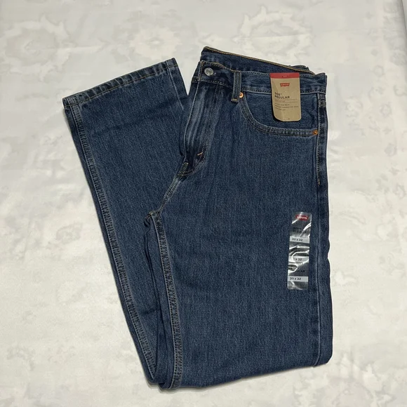 Levi's Straight Fit Men's Jeans in Dark Blue