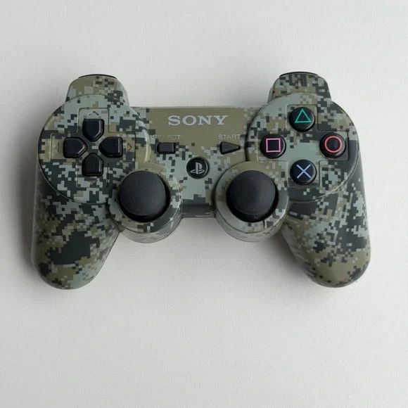 Sony DualShock 3 Controller PS3 Green Urban Camo Wireless Sixaxis